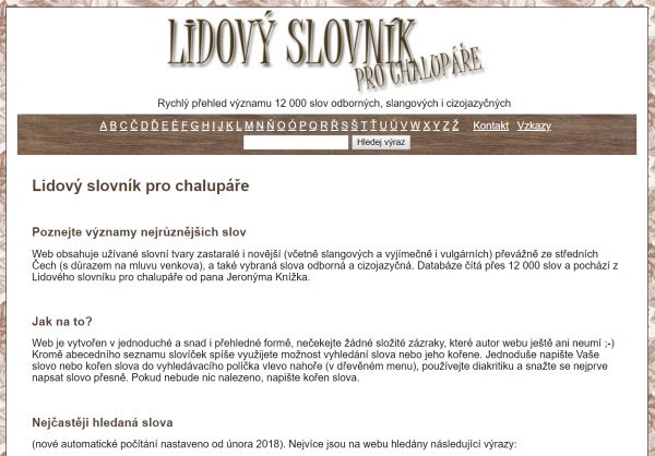 Lidový slovník pro chalupáře
