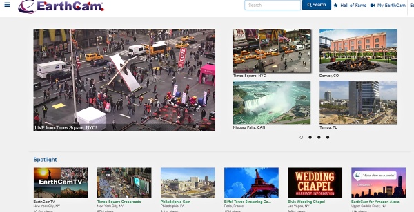 webová stránka EarthCam