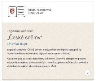 Digitální knihovna "České sněmy"